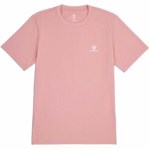 Converse CLASSIC LEFT CHEST SS TEE Pánske tričko, ružová, veľkosť M