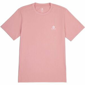 Converse CLASSIC LEFT CHEST SS TEE Unisex tričko, ružová, veľkosť XL