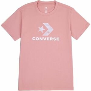 Converse SEASONAL STAR CHEVRON SS TEE Dámske tričko, ružová, veľkosť L