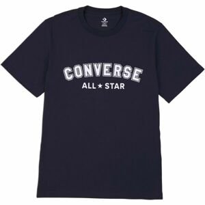 Converse CLASSIC FIT ALL STAR SINGLE SCREEN PRINT TEE Unisex tričko, čierna, veľkosť L