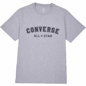 Converse CLASSIC FIT ALL STAR SINGLE SCREEN PRINT TEE Unisex tričko, sivá, veľkosť XXL