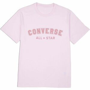 Converse CLASSIC FIT ALL STAR SINGLE SCREEN PRINT TEE Unisex tričko, ružová, veľkosť L