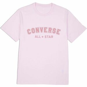 Converse CLASSIC FIT ALL STAR SINGLE SCREEN PRINT TEE Unisex tričko, ružová, veľkosť M