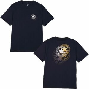 Converse CLASSIC FIT SEASONAL CHUCK PATCH NOVELTY TEE Unisex tričko, čierna, veľkosť XXL