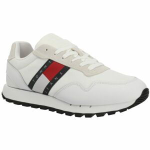 Tommy Hilfiger RETRO LEATHER TJM RUNNER Pánska voľnočasová obuv, biela, veľkosť 41