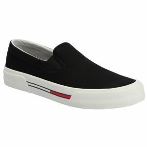 Tommy Hilfiger TOMMY JEANS SLIP ON CANVAS Pánske nízke tenisky, čierna, veľkosť 41