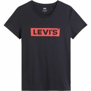 Levi's THE PERFECT TEE BOX TAB 2.2 Dámske tričko, čierna, veľkosť M