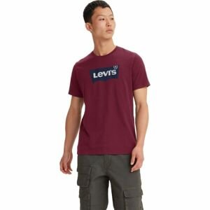 Levi's GRAPHIC CREWNECK TEE Pánske tričko, vínová, veľkosť XXL