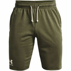 Under Armour RIVAL TERRY SHORT Pánske kraťasy, khaki, veľkosť