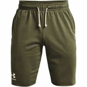 Under Armour RIVAL TERRY SHORT Pánske kraťasy, khaki, veľkosť XL