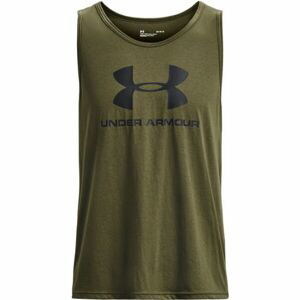 Under Armour SPORTSTYLE LOGO TANK Pánske tielko, khaki, veľkosť L