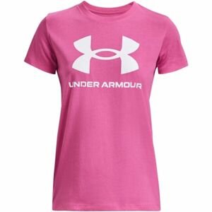 Under Armour LIVE SPORTSTYLE GRAPHIC SS Dámske tričko, ružová, veľkosť lg