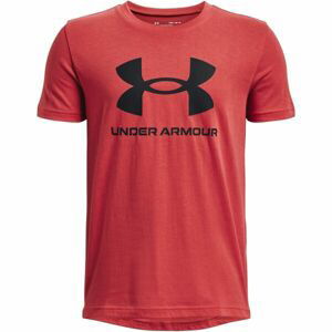 Under Armour SPORTSTYLE LOGO SS Chlapčenské tričko, červená, veľkosť ylg