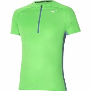 Mizuno TRAIL DRYAEROFLOW HZ TEE Pánske bežecké tričko, svetlo zelená, veľkosť L