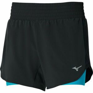 Mizuno 2IN1 4.5 SHORT Dámske bežecké šortky, čierna, veľkosť L