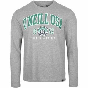 O'Neill STATE L/SLV T-SHIRT Pánske tričko s dlhým rukávom, sivá, veľkosť L