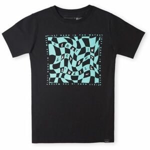 O'Neill CHECKER T-SHIRT Chlapčenské tričko, čierna, veľkosť 128