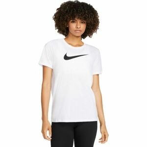 Nike NK DF TEE SWOOSH Dámske tričko, biela, veľkosť L