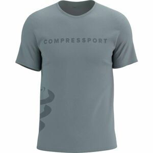 Compressport LOGO SS TSHIRT Pánske tréningové tričko, sivá, veľkosť M