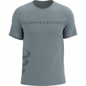 Compressport LOGO SS TSHIRT Pánske tréningové tričko, sivá, veľkosť XL