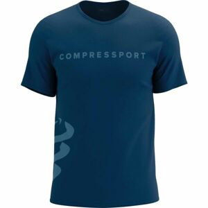 Compressport LOGO SS TSHIRT Pánske tréningové tričko, modrá, veľkosť