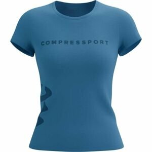 Compressport LOGO SS TSHIRT W Dámske tréningové tričko, modrá, veľkosť S