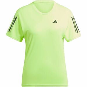 adidas OWN THE RUN TEE Dámske bežecké tričko, reflexný neón, veľkosť