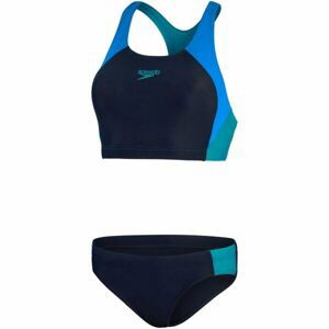 Speedo COLOURBLOCK SPLICE 2 PIECE Dámske dvojdielne plavky, tmavo modrá, veľkosť 34