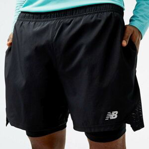 New Balance ACCELERATE PACER 5 INCH 2-IN-1 SHORT Pánske šortky, čierna, veľkosť M