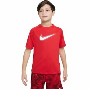 Nike DF MULTI+ SS TOP HBR Chlapčenské tričko, červená, veľkosť L