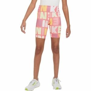 Nike DF ONE BKE SHRT LOGO PRNT Dievčenské elastické šortky, mix, veľkosť XL