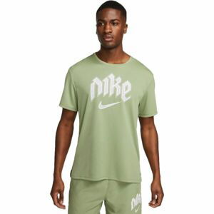 Nike DF RUN DVN MILER SS Pánske tričko, svetlo zelená, veľkosť M