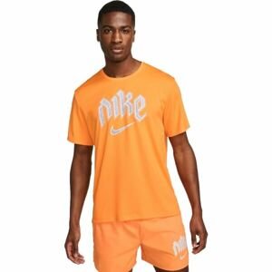 Nike DF RUN DVN MILER SS Pánske tričko, oranžová, veľkosť 2XL