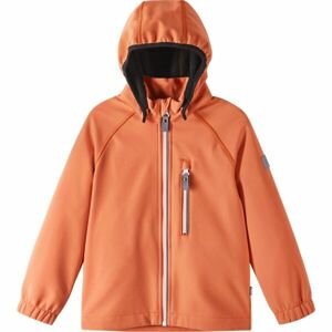 REIMA VANTTI Detská softshellová bunda, oranžová, veľkosť 128
