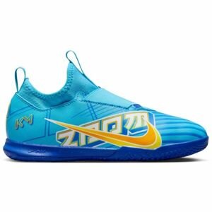 Nike JR MERCURIAL ZOOM VAPOR 15 CLUB KM IC Detská halová obuv, modrá, veľkosť 33.5