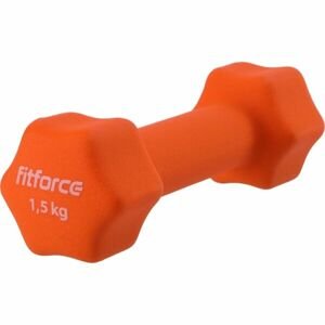 Fitforce FDBN 1,5 KG Jednoručná  činka, oranžová, veľkosť 1,5kg