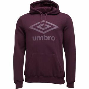 Umbro FW LARGE LOGO HOODY Pánska mikina, vínová, veľkosť L