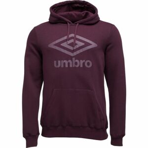 Umbro FW LARGE LOGO HOODY Pánska mikina, vínová, veľkosť M