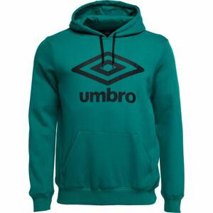 Umbro FW LARGE LOGO HOODY Pánska mikina, tmavo zelená, veľkosť S