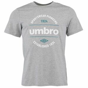 Umbro CIRCULAR GRAPHIC TEE Pánske tričko, sivá, veľkosť M