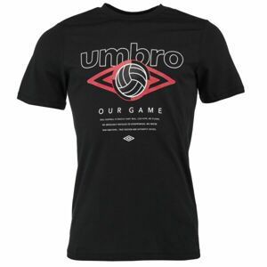 Umbro FW RETRO FOOTVALL GRAPHIC TEE Pánske tričko, čierna, veľkosť L