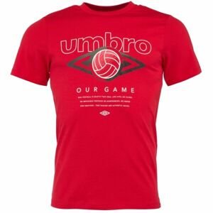 Umbro FW RETRO FOOTVALL GRAPHIC TEE Pánske tričko, červená, veľkosť XL
