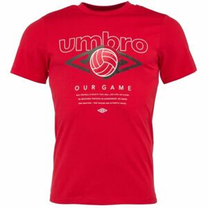 Umbro FW RETRO FOOTVALL GRAPHIC TEE Pánske tričko, červená, veľkosť XXL