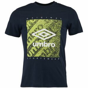 Umbro FW GRAIN GRAPHIC TEE Pánske tričko, tmavo modrá, veľkosť L