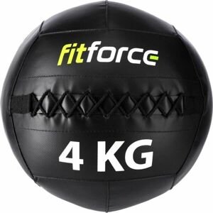 Fitforce WALL BALL 4 KG Medicinbal, čierna, veľkosť 4 KG