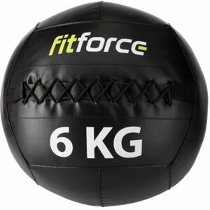 Fitforce WALL BALL 6 KG Medicinbal, čierna, veľkosť 6 KG