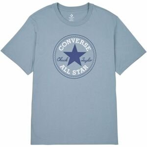 Converse STANDARD FIT CENTER FRONT CHUCK PATCH CORE TEE Unisex tričko, svetlomodrá, veľkosť L