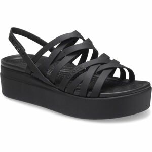 Crocs BROOKLYN STRAPPY LOWWDG Dámske sandále, čierna, veľkosť 36/37