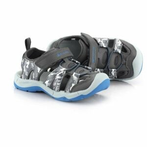 ALPINE PRO GROBO Detské sandále, tmavo sivá, veľkosť 28
