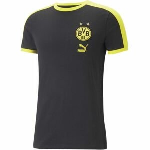 Puma BVB FTBLHERITAGE T7 TEE Pánske tričko, čierna, veľkosť L